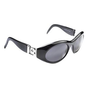 Laura Biagiotti Black Silver Shield Sunglasses LB 719/S XF7 67🔲10 Italy